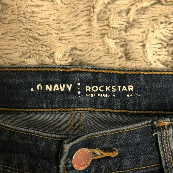 Old Navy Rock Star High Rise Distressed Jeggings Sz 2 - Picture 8 of 9